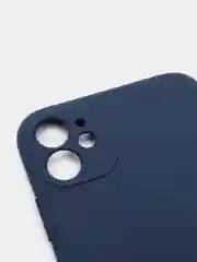 Темно-синий чехол iPhone 11 силиконовый с защитой камеры противоударный ( Айфон 11 )
