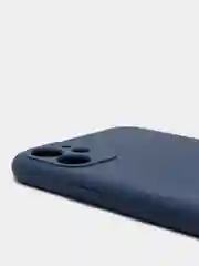 Темно-синий чехол iPhone 11 силиконовый с защитой камеры противоударный ( Айфон 11 )