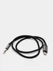 Серебряный кабель - переходник Lightning на 3.5мм AUX для Apple iPhone адаптер