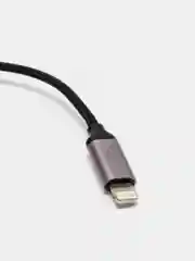 Серебряный кабель - переходник Lightning на 3.5мм AUX для Apple iPhone адаптер