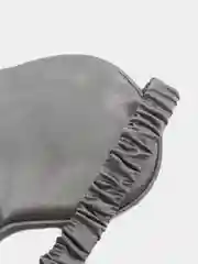 Серый маска для сна шелковая