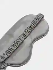 Серый маска для сна шелковая