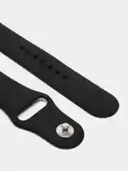 Черный ремешок, силиконовый, цветной, для Apple Watch, 38, 40, 42, 44, 45, 49 мм