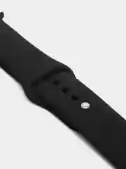 Черный ремешок, силиконовый, цветной, для Apple Watch, 38, 40, 42, 44, 45, 49 мм