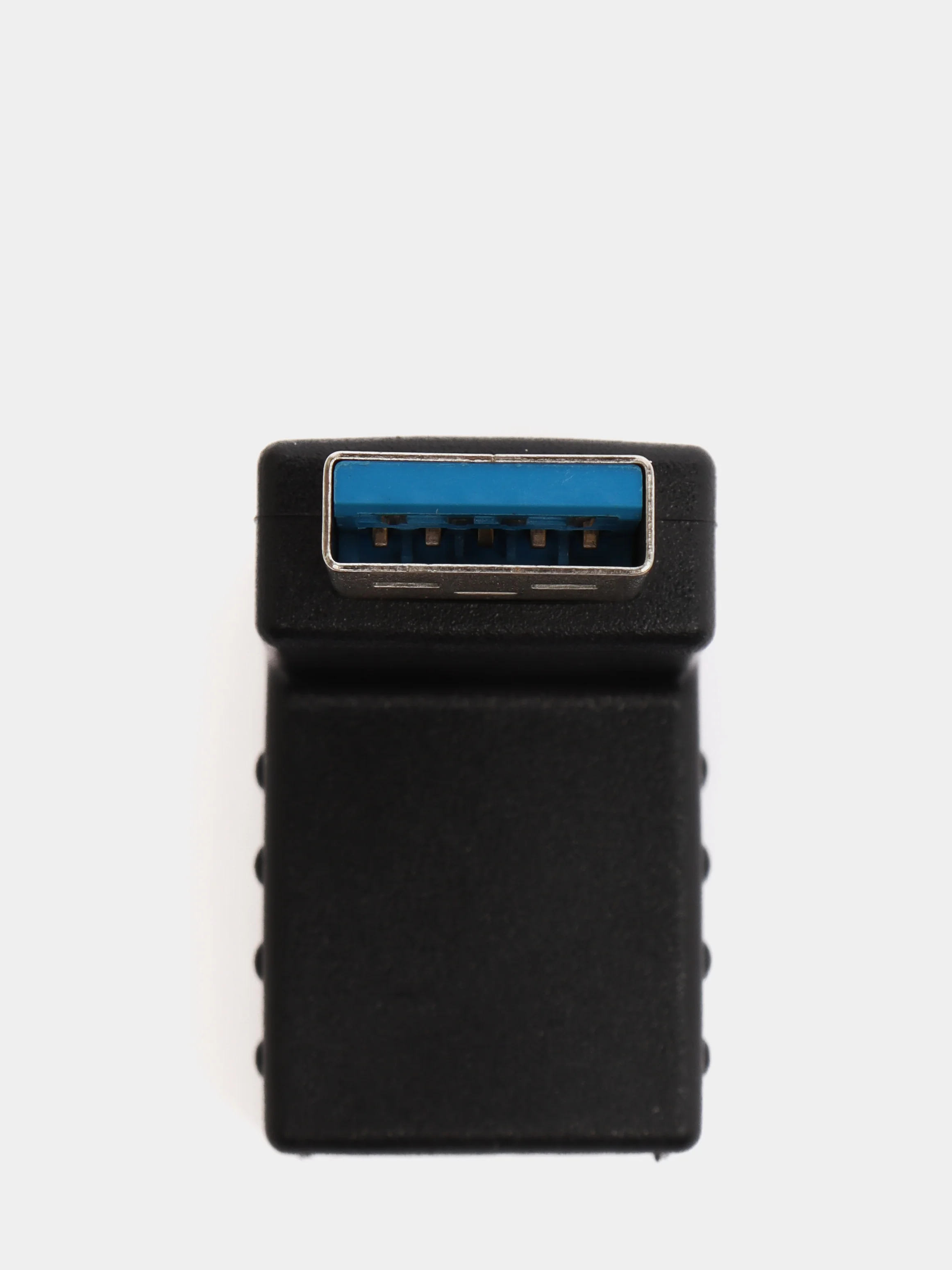 Черный поворотный адаптер переходник, угловой USB 2.0, штекер USB гнездо 360 градусов