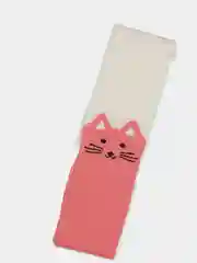 Коралловый меланж колготки детские на девочку"Кошка"