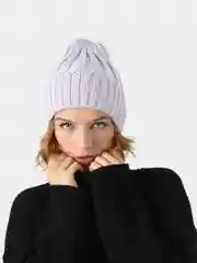 Серый меланж шапка женская демисезонная