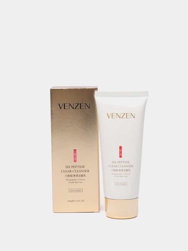 Пенка VENZEN очищающая, с гексапептидом, 100 г