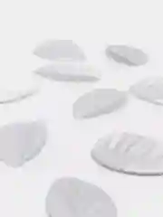 Серебряный искусственные декоративные тканевые листья