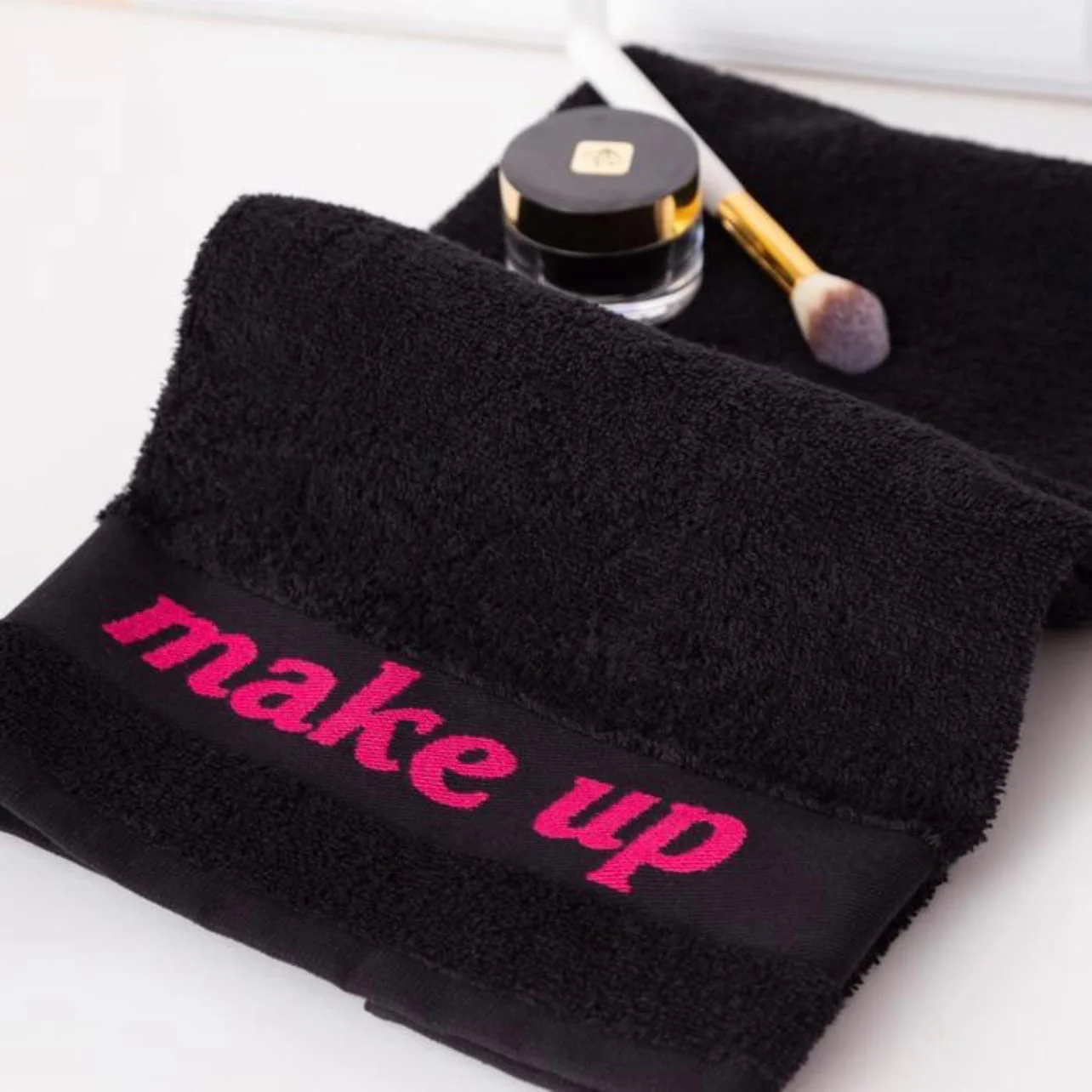 Розовый полотенце махровое Love Life Make up 50*90, 100% хлопок