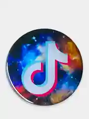Желтый попсокет TikTok для смартфона (Tik tok, тик ток, тикток)