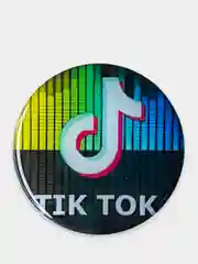 Бирюзовый попсокет TikTok для смартфона (Tik tok, тик ток, тикток)