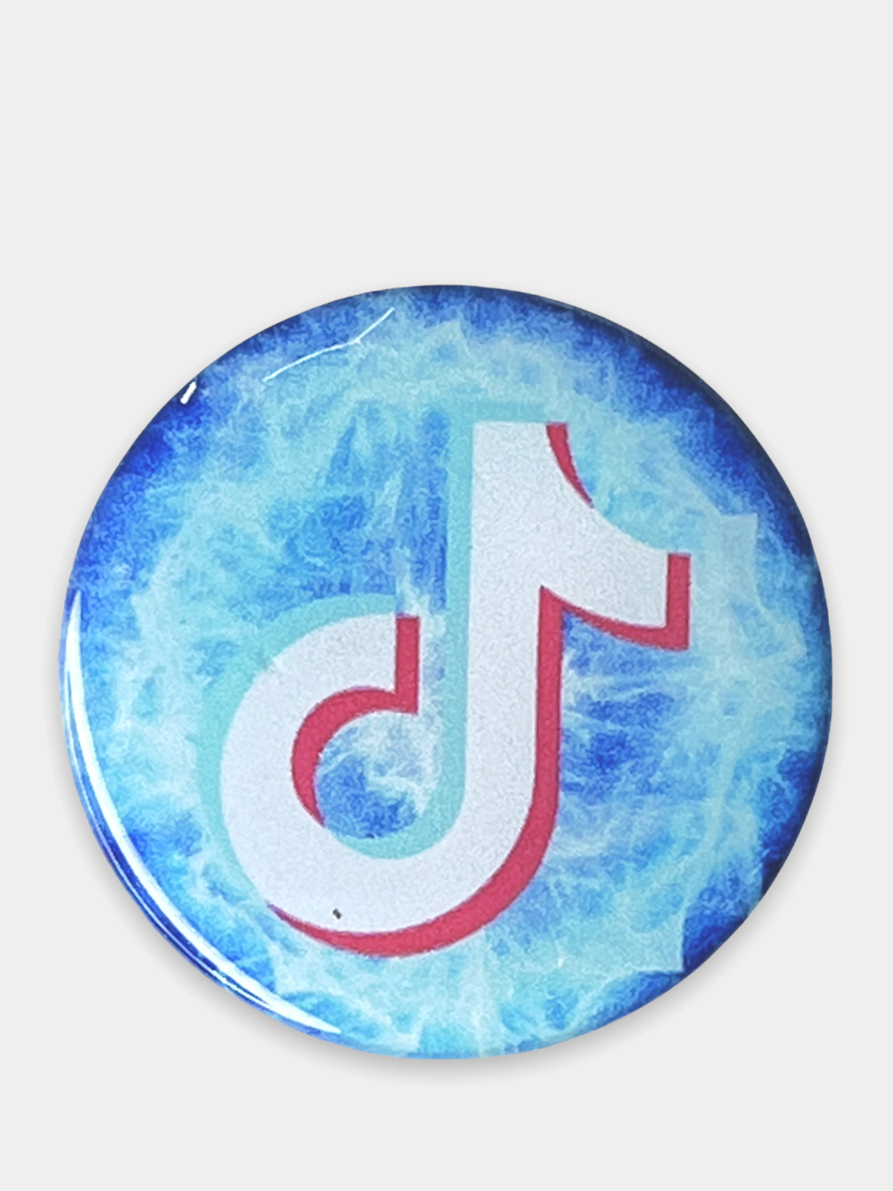 Голубой попсокет TikTok для смартфона (Tik tok, тик ток, тикток)