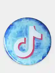 Голубой попсокет TikTok для смартфона (Tik tok, тик ток, тикток)