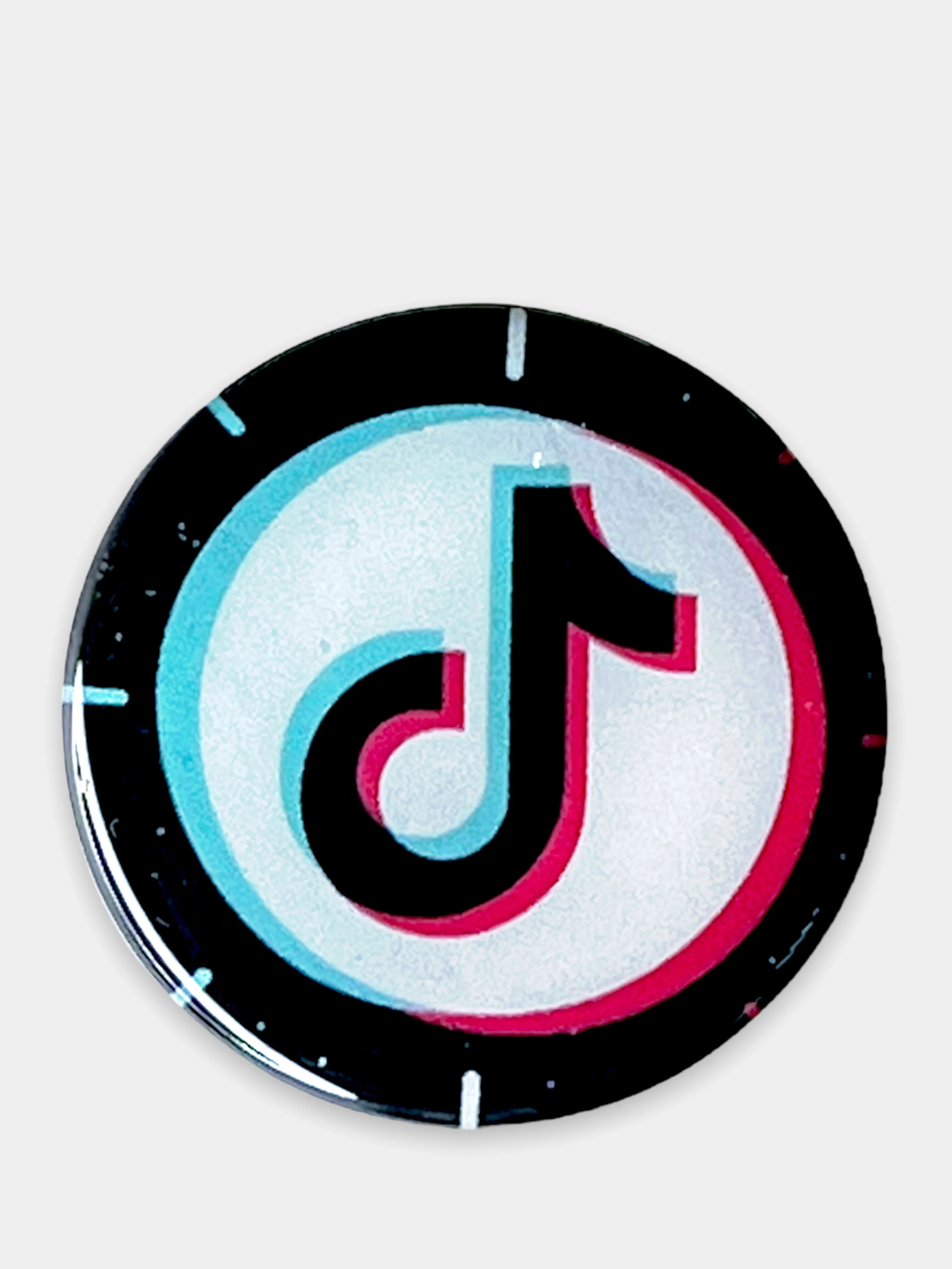 Кремовый попсокет TikTok для смартфона (Tik tok, тик ток, тикток)