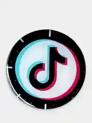 Кремовый попсокет TikTok для смартфона (Tik tok, тик ток, тикток)
