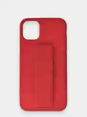 Красный чехол Apple iPhone 11 (6.1) силиконовый под кожу с подставкой