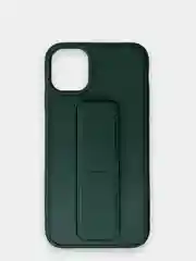 Зеленый чехол Apple iPhone 11 (6.1) силиконовый под кожу с подставкой