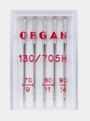 Иглы для швейных машин ORGAN Универсальные №70-90, 5 штук в пенале