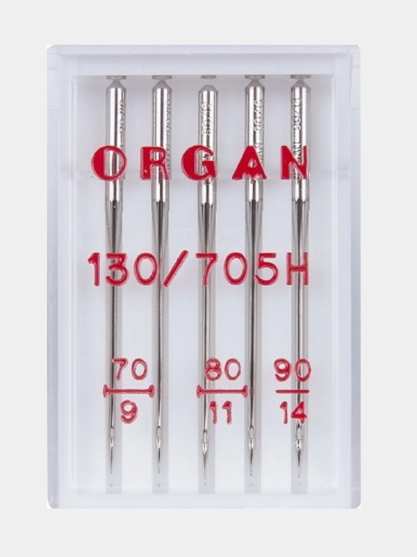 Иглы для швейных машин ORGAN Универсальные №70-90, 5 штук в пенале