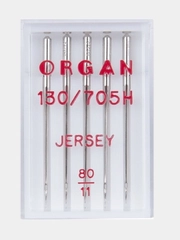 Иглы для швейных машин ORGAN "Джерси" №80, 5 штук в пенале