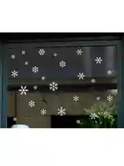 Зеленый наклейка интерьерная новогодняя двухсторонняя многоразовая