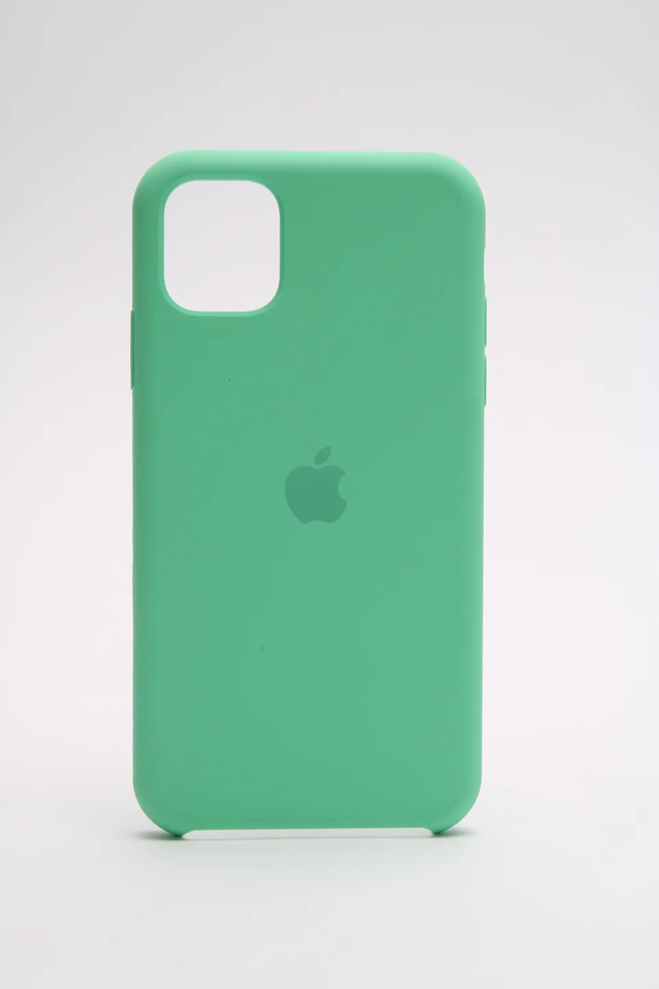 Мятный чехол Silicone case для iPhone 11 с открытым низом