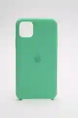 Мятный чехол Silicone case для iPhone 11 с открытым низом