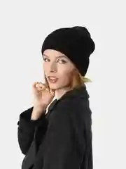 Шапка вязаная с отворотом, полушерсть, 4 цвета