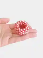 Манго резинка для волос, жемчужная, из бусин, 4 см