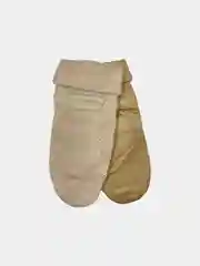Бежевый женские варежки с мехом