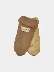 Коричневый женские варежки с мехом