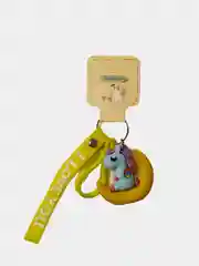 Желтый брелок для ключей, брелок для рюкзака с фигуркой