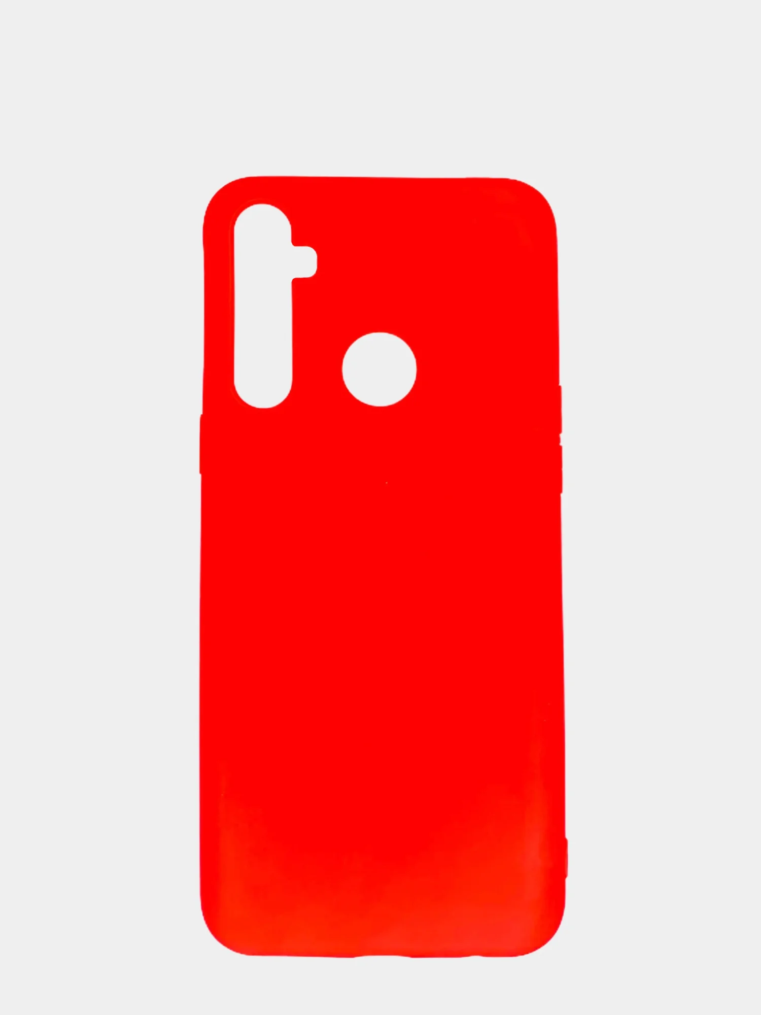 Красный чехол Realme C3 / 5 / 6i Реалми С3 / 6ай силиконовый цветной матовый