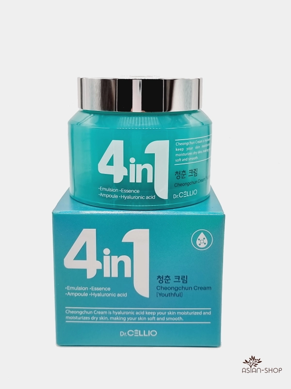 Крем с гиалуроновой кислотой DR.CELLIO G50 4 in 1 Cheongchun Cream Hyaluronic Acid, 70 мл