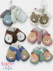 Варежки меховые "Мишка" 9-12 лет