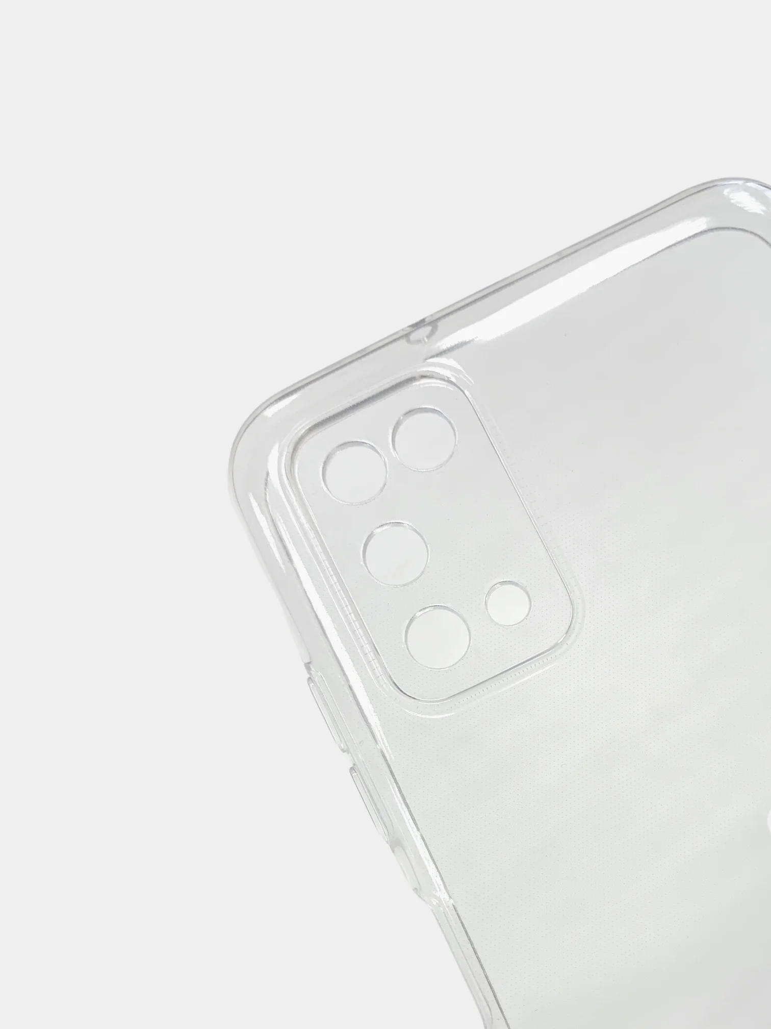 Плотный чехол для Samsung A03S, прозрачный силикон, защита камеры