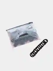 Черный набор резинок для волос в подарочном пакете Mimi Beauty