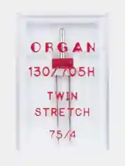 Игла для швейных машин ORGAN двойная стрейч №75/4 в пенале