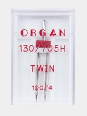 Игла для швейных машин ORGAN Двойная №100/4 в пенале