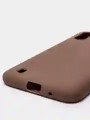 Коричневый чехол Samsung Galaxy A01 силиконовый
