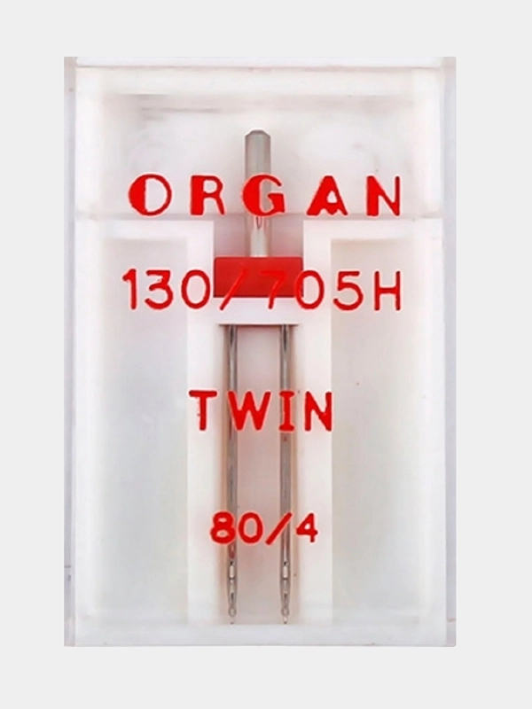 Игла для швейных машин ORGAN Двойная №80/4 в пенале