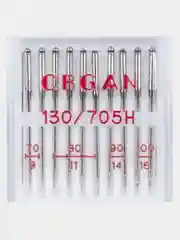Иглы для швейных машин ORGAN Универсальные №70-100, 10 штук в пенале
