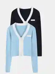 Стильный короткий кардиган с замком для женщин