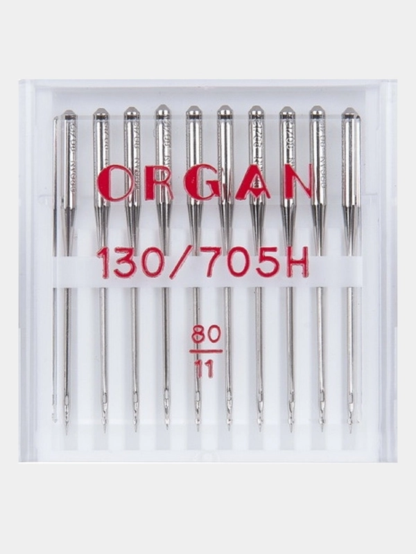 Иглы для швейных машин ORGAN Универсальные №80 10 шт. в пенале