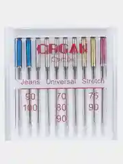 Иглы для швейных машин ORGAN COMBI (ассорти) 10 шт. в пенале