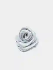 Серебряный розочка из атласной ленты, 5 шт