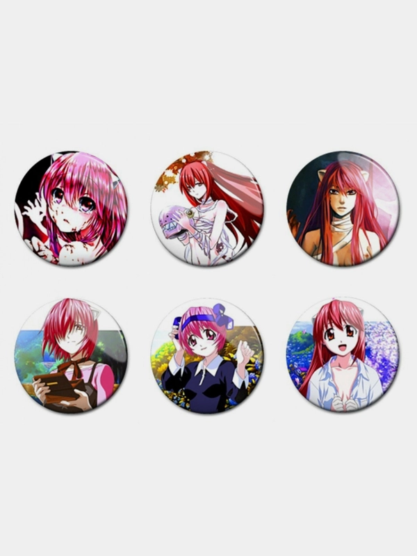 Значки по мотивам аниме Эльфийская Песнь (Elfen Lied)