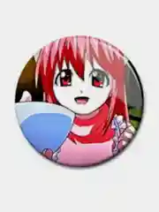 Желтый значки по мотивам аниме Эльфийская Песнь (Elfen Lied)