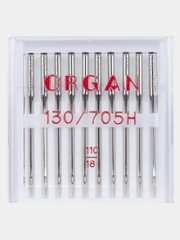 Иглы для швейных машин ORGAN Универсальные №110, 10 штук в пенале